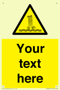 Custom warning artificial waterfall